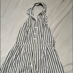 Blue/white stripe jumper.